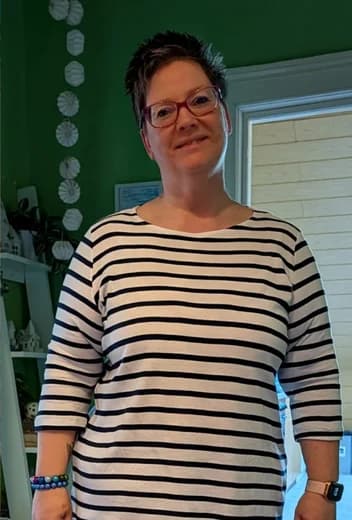 Yvonne nach ihrer Abnahme mit meinPlanB